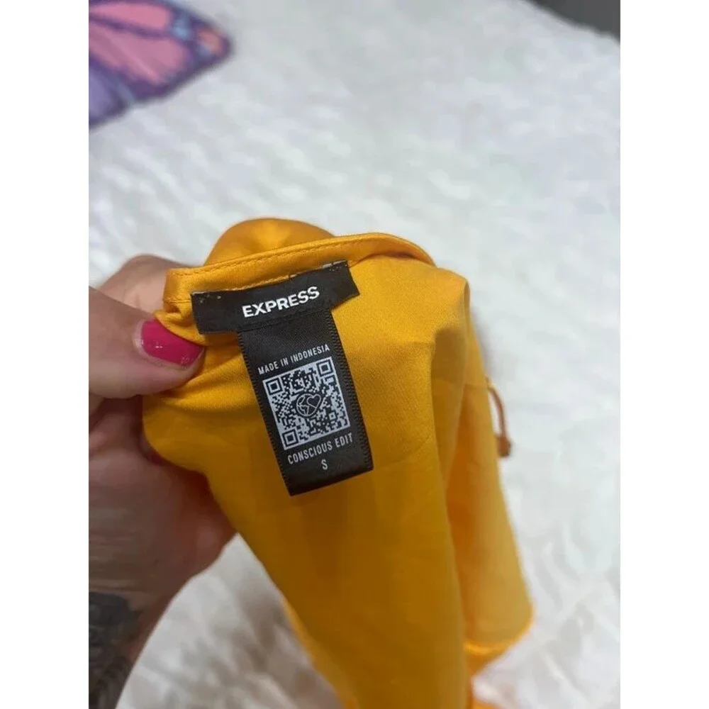 Express satin tank orange